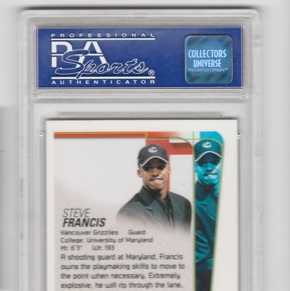 Steve Francis PSA 10 rookie Basketball card - Picture 3 of 4